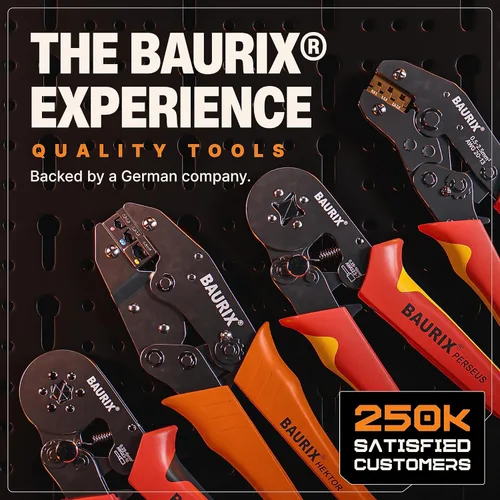 Vista 7 de BAURIX Kit de herramientas de prensado de virola AWG 23-10 - Herramienta de prensado de alambre hexagonal para casquillos de extremo de cable