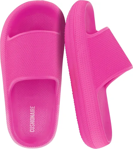 Vista 16 de CUSHIONAIRE Feather-K Cloud Slides, EVA Waterproof Pool Sandals for Kids Negro