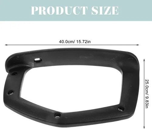 Vista 3 de TEHAUX Anillo para silla de oficina de plástico negro: 2 piezas de repuesto para reposabrazos de silla de oficina - Anillo de reposabrazos de silla