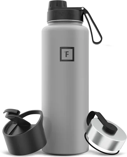 Vista 54 de IRON °FLASK Frasco de hidratación para acampar y senderismo con boquilla, botella de agua deportiva de acero inoxidable aislada de boca ancha, Aurora