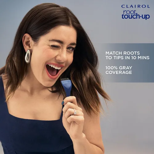 Vista 3 de Clairol Root Touch-Up de Nice'n Easy Tinte permanente para el cabello, 4 Castaño Oscuro Color de Cabello, Paquete de 1