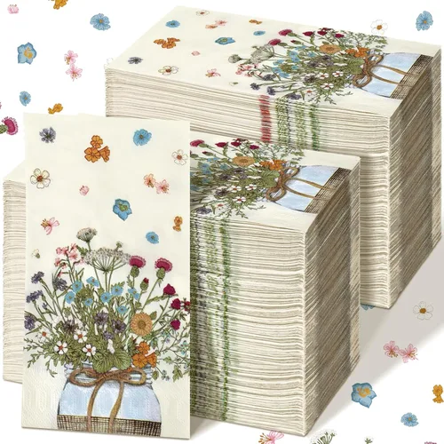 Vista 26 de Seajan 200 servilletas de papel desechables para invitados del 4 de julio, toallas de mano desechables para baño, toallas de invitados desechables