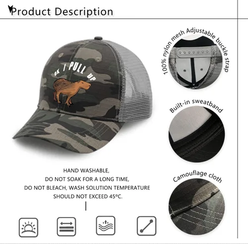 Vista 7 de devor Hats Ok I Pull Up Dad Hats for Men Funny Denim Baseball Caps Adjustable