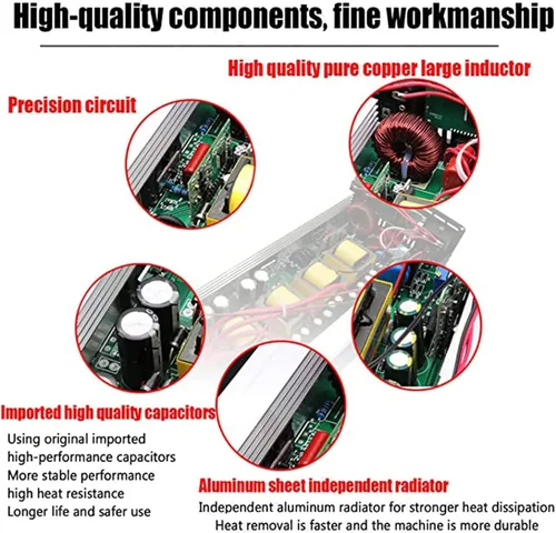Vista 5 de Inversor de corriente de onda sinusoidal pura de 3000 W 4000 W 5000 W 6000 W8000 W convertidor de potencia 12 V 24 V 48 V 60 V CC a 110 V 120 V CA