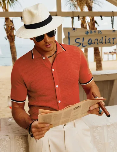 Vista 2 de PJ PAUL JONES Polo de punto para hombre, transpirable, con botones, para golf