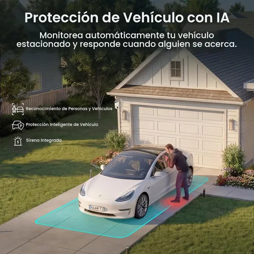 Vista 4 de aosu D1 Max, kit de 2 cámaras, sistema de cámaras de seguridad solar 4K