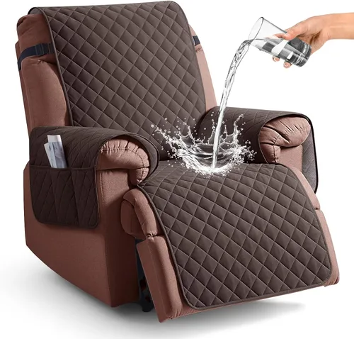 Vista 9 de KinCam Funda 100% impermeable para silla reclinable, fundas de sofá reclinable para mascotas, perros, funda de sofá reclinable, protector de muebles