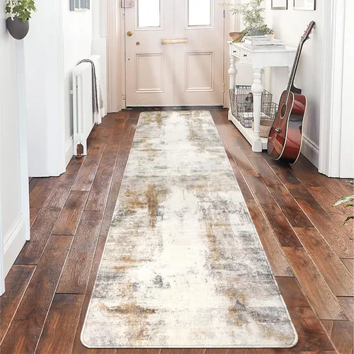 Vista 27 de famibay Alfombra de pasillo de 2 x 10, moderna para pasillos, antideslizante, alfombras de cocina lavables, alfombra de pasillo suave abstracta