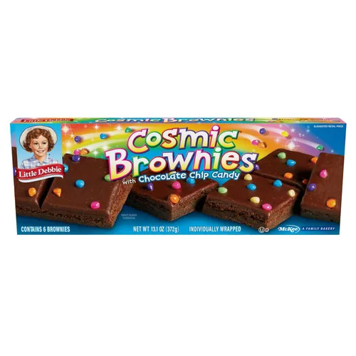Little Debbie, Cosmic Brownies - Cajas de 96 brownies envueltos individualmente, chocolate rico con revestimiento de caramelo, 1 unidad (paquete de