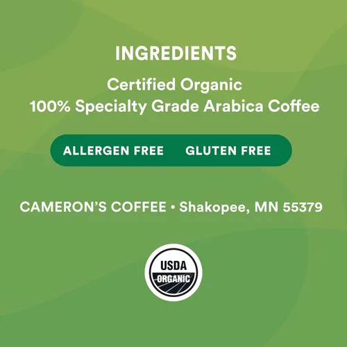 Vista 6 de Cameron's Coffee Organic Breakfast Blend - Cápsulas individuales de una sola porción, 12 unidades, 4.33 onzas (paquete de 6)