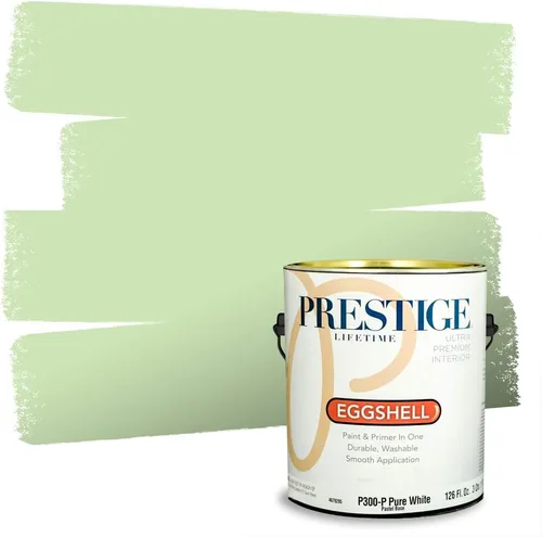 Vista 79 de PRESTIGE Pintura exterior e imprimación en uno, aloe, plano, 1 galón