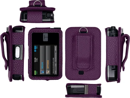 Vista 4 de Funda de piel con protector de pantalla y clip para cinturón (cordón para el cuello) para el cuidado de la diabetes en tándem Insulin Pump T:Slim X2