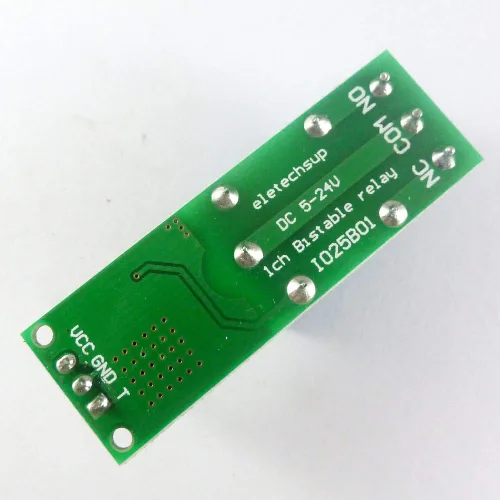 Vista 4 de Módulo de relé de pestillo abatible DC de 6 V-24 V, interruptor biestable de autobloqueo, placa de activación de pulso bajo para Arduino Smart Home