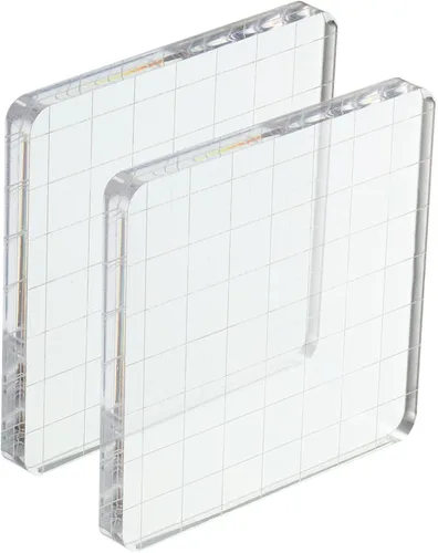 Vista 18 de PATIKIL Bloque de sello acrílico de 6 x 5 pulgadas, bloque de estampado transparente con líneas de cuadrícula, bloques de montaje decorativos