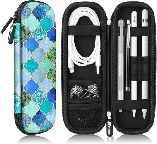 Vista 18 de Fintie Funda Porta Lápiz para Apple Pencil Pro, Apple Pencil (USB-C / 1ª / 2ª Generación), Funda de Bolsillo de Cuero PU Compatible con Lápiz, Cable