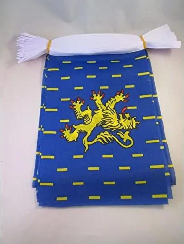 Vista 3 de Guatemala 19.7 ft BUNTING Flag 20 banderas 9'' x 6'' - Banderas de cuerda guatemalteca 5.9 x 8.3 in - AZ FLAG