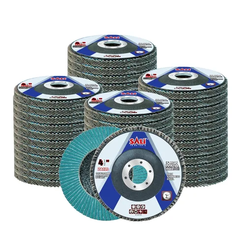 Vista 21 de Sali Paquete de 10 Discos de Láminas de Circonia Grano 40 de 4.5" x 7/8 Pulgadas Disco de Lijado Tipo Bisel #29 Grado Premium e Industrial Rueda