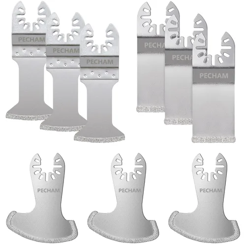Vista 12 de PECHAM 104 piezas de hoja de sierra oscilante multiherramienta, accesorios de herramienta oscilante para corte de madera y metal y papel de lija