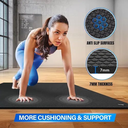 Vista 4 de YES4ALL Exercise Mat for Home Gym, Fitness Workout Mats