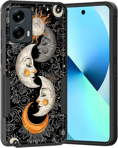 Vista 11 de para Moto G Play 4G 2024, funda de dos capas híbrida resistente y a prueba de golpes, PC duro + silicona suave protectora para Motorola Moto G Play