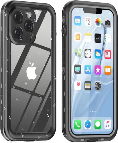 Vista 9 de Funda impermeable diseñada para iPhone 12, cuerpo completo, a prueba de polvo, a prueba de golpes, protector de pantalla integrado