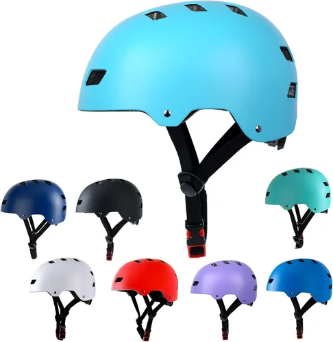 Vista 11 de Casco de bicicleta en 3 tallas para adolescentes, niños, jóvenes, adultos, Bavilk Casco de monopatín ajustable multideporte para bicicleta