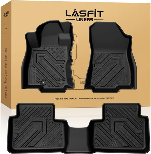 Vista 12 de LASFIT Alfombrillas de carga y respaldo de automóvil, aptas para todo tipo de clima, elastómero termoplástico de ajuste personalizado, fácil