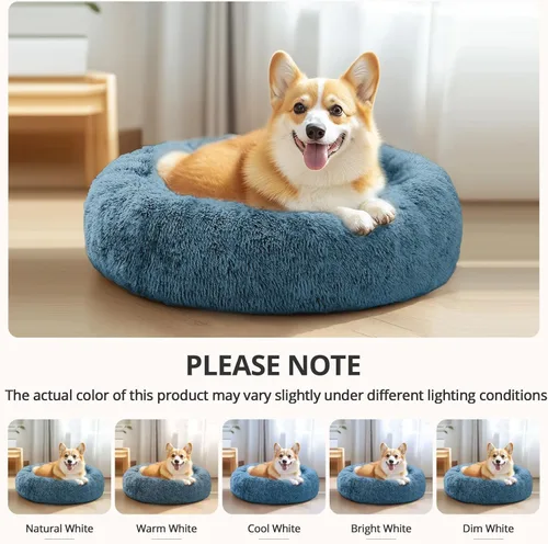Vista 192 de JOLLYVOGUE Cama Calmante para Perros Pequeños - Cama para Perros Pequeños en Forma de Dona Lavable de 23 Pulgadas para Gatitos y Cachorros, Camas