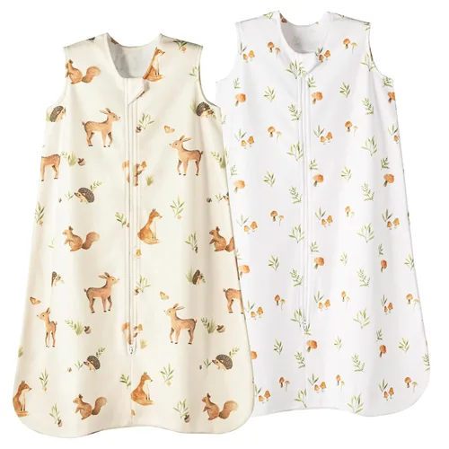 Vista 12 de david's kids Saco de dormir de micro forro polar para bebé de 0 a 6 meses, mantas suaves y cálidas con cremallera de 2 vías, paquete de 2 cómodos