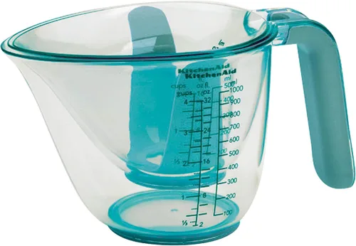 Vista 4 de KitchenAid KO298OSAQA - Jarras medidoras gourmet, juego de 3, azul turquesa