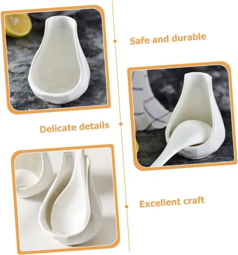 Vista 5 de BESTonZON Soporte de cuchara de cerámica a granel para cucharón de café, soporte para palillos, cucharas de sopa, utensilios de cerámica