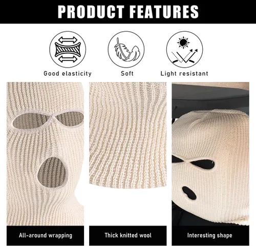 Vista 3 de 2 fundas para reposacabezas de automóvil, divertida máscara de cara completa personalizada para asiento de automóvil, máscara de esquí, protección
