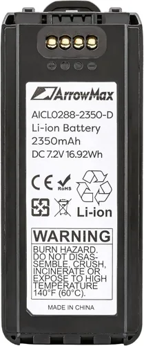 Vista 5 de Arrowmax Batería de repuesto de iones de litio de 7.2V 2350mAh para ICOM IC-A25 IA-A25NE IC-A25CE como BP-288 (AICL0288-2350-D)
