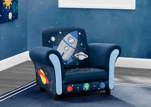 Vista 2 de Delta Children Space Adventures - Silla tapizada para niños, color azul