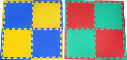 Vista 7 de KC Cubs Suave y seguro, no tóxico, para niños, rompecabezas multicolor entrelazado para ejercicio, tapete de espuma EVA para el suelo
