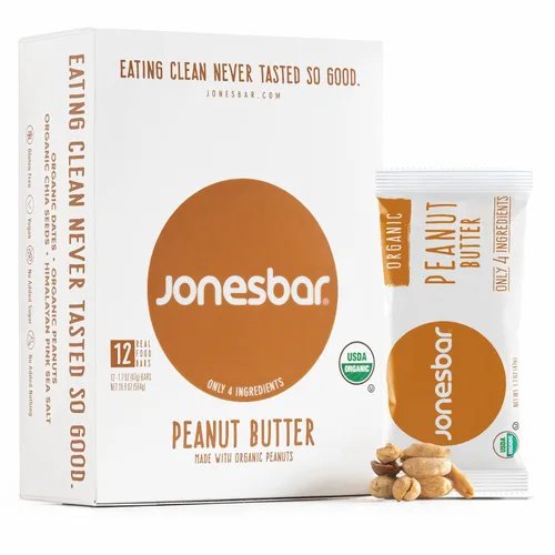 Vista 19 de JONESBAR USDA Organic Fruit & Nut Bar, Non-GMO, Kosher, Vegan, Gluten Free, Simple Snack (Berries & Almonds, 1 Bar (Pack of 1))