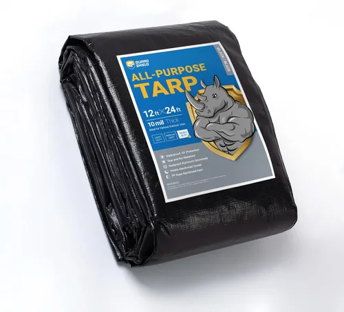 Vista 163 de GUARD SHIELD - Lona resistente, impermeable, de polietileno, gruesa, resistente a los rayos ultravioleta, con ojales, para exteriores, 6 x 8 pies