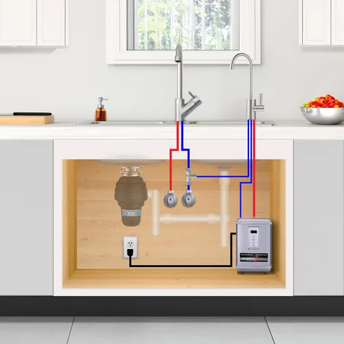 Vista 8 de Ready Hot 41-RH-300-F570-BN Sistema dispensador de agua caliente instantáneo, 2.5 cuartos de galón, pantalla digital, grifo de agua caliente de una