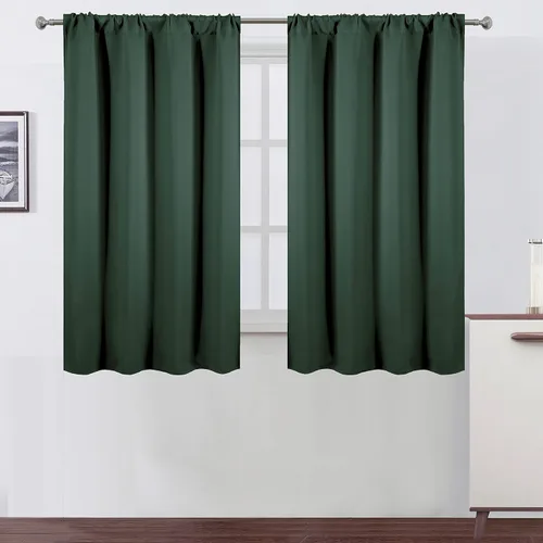 Vista 100 de LEMOMO Cortinas opacas grises, 52 x 84 pulgadas, juego de 2 paneles de cortinas opacas con aislamiento térmico para oscurecer la habitación