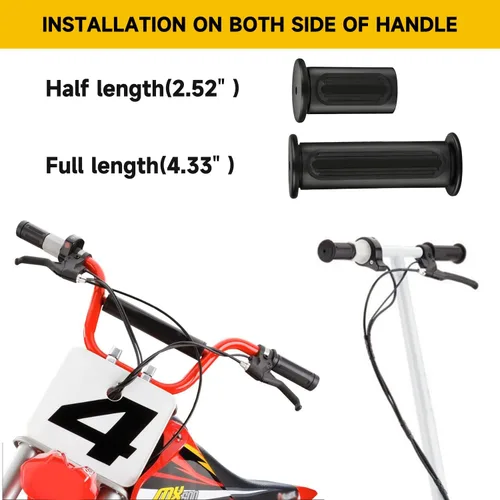 Vista 4 de HIAORS Empuñaduras de manillar de repuesto para Razor MX650 MX500 MX350 Dirt Bike E100 E200 E300 Scooter eléctrico Pocket Mod Dirt Rocket Quad 500 4