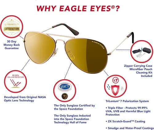 Vista 7 de Eagle Eyes Magellan Aviator Gafas de sol - Gafas de sol polarizadas