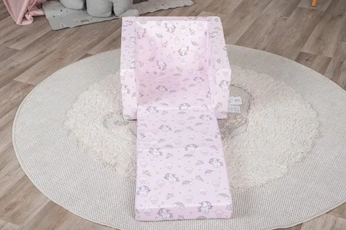 Vista 20 de Delsit Sofá infantil para niños pequeños – Sillón convertible de espuma 2 en 1 a tumbona, cómodo sillón abatible, sofá para niños, fabricado