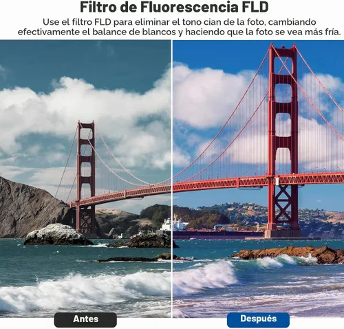 Vista 4 de NEEWER Paquete de filtro ND de 40,5 mm y accesorios para lentes, kit de filtros ND2 ND4 ND8 UV FLD CPL con tapa de lente