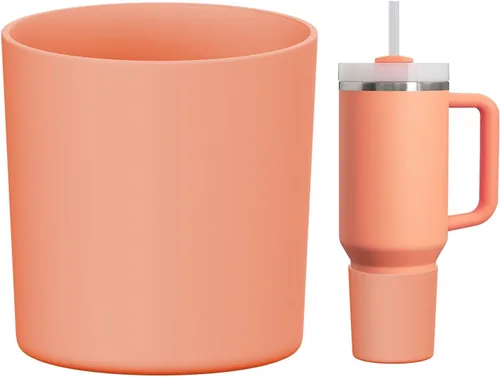 Vista 28 de WUQID Bota de silicona superior compatible con Stanley Quencher H2.0 e IceFlow Flip y ProTour de 40oz 30oz 20oz 14oz, se ajusta al mismo diámetro