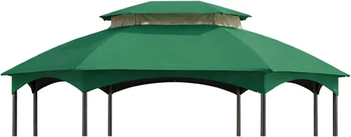 Vista 15 de Garden Winds Cubierta superior reforzada RipLock 350 de repuesto compatible con Manhattan 10' x 12' Gazebo Modelo L-GZ1138PST - Beige