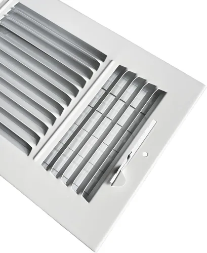 Vista 3 de HBW Registro de suministro de aire para techo/pared lateral de acero con cara estampada de 3 vías, cubierta de ventilación, dimensión exterior real