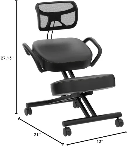 Vista 3 de VIVO DRAGONN DN-CH Silla arrodillada, metal, negro, talla única