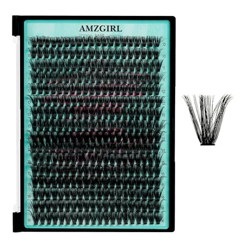Vista 23 de Kit de racimos de pestañas 280 piezas, kit de extensión de pestañas 60D 80D, adhesivo y sello de pestañas impermeables, removedor de pestañas