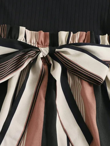 Vista 4 de SOLY HUX Mono corto de verano sin mangas con cinturón para mujer