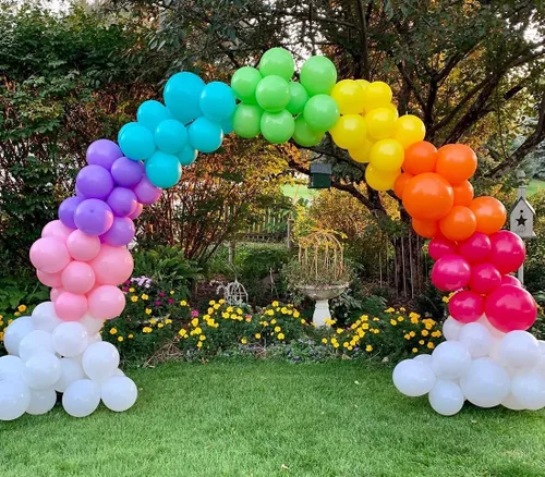 Kit de guirnalda de arco de globos de arco iris, 105 piezas de colores surtidos para fiesta de cumpleaños, baby shower, despedida de soltera, fiesta